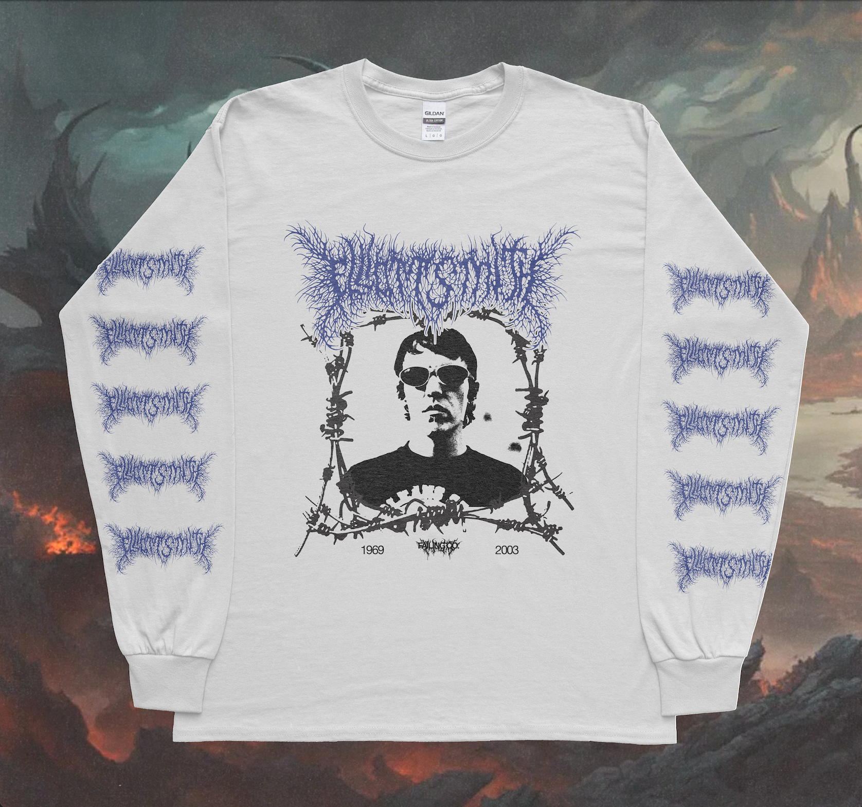 LYFT DEATH METAL LOGO BIG Tシャツ Lサイズ LYFT DEATH METAL LOGO
